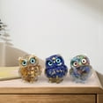 thumbnail image 2 of VEAREAR Owl Ornament Manual Drip Adhesive Faux Crystal Vivid Owl Animal Figurine for Home, 2 of 8
