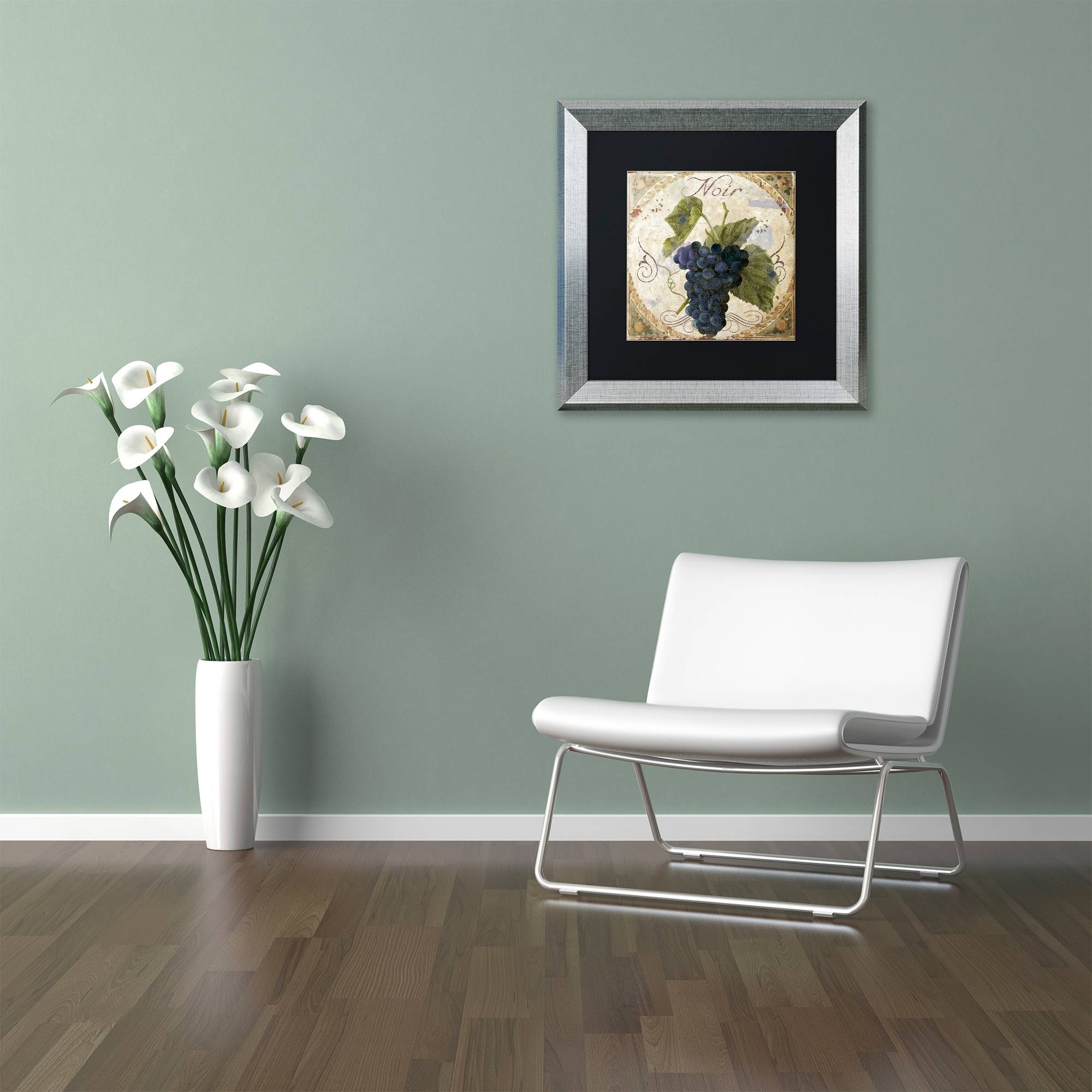 Trademark Fine Art "Tuscany Table Noir" Canvas Art by Color Bakery Black Matte, Silver Frame