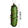 thumbnail image 2 of Cucumber Christmas Ornament, Mini Acrylic Christmas Tree Pendant with Hanging Rope, Unique Novelty Holiday Decor for Home Office(B), 2 of 4