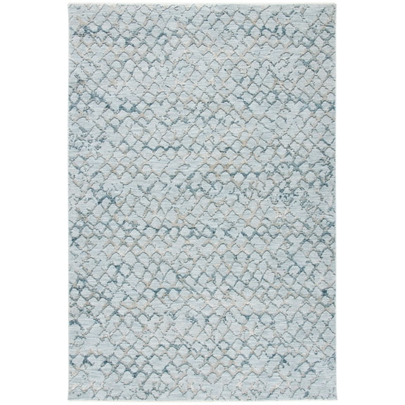 SAFAVIEH Valencia Jared Geometric Area Rug, Light Blue/Grey, 4' x 6'2"