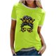 thumbnail image 1 of Camiseta holgada cómoda debajo de la cintura con cuello redondo y estampado elegante para mujer, blusa de manga corta, Tops informales OAVQHLG3B Store lin121212, 1 of 5