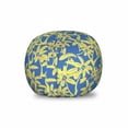 thumbnail image 1 of Tropical Storage Toy Bag Chair, Exotic Palm Trees Pattern Hawaiian Jungle Foliage Illustration, Stuffed Animal Organizer Washable Bag, Small Size, Earth Yellow and Azure Blue, by Ambesonne, 1 of 3