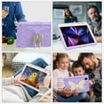 thumbnail image 3 of TECH CIRCLE iPad Pro 11 inch Case,iPad Air 5th/4th Generation Case,Heavy Duty Shockproof Protective Case with Kickstand Butterfly Wings Pencil Holder for iPad Pro 11" 4th/3rd/2nd/1st Gen,Purple+Beige, 3 of 7
