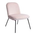thumbnail image 3 of CRO Decor Chaises d'Appoint en Velours Rose avec Pieds Enduits de Noir (Lot de 2), 3 of 7