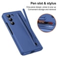 thumbnail image 2 of ELEHOLD for Samsung Z Fold 6 Case, Rugged Slim S Pen & Pen Holder Invisible Kickstand Hinge Protection Anti-Scratch Shockproof Protective Case with Screen Protector for Samsung Z Fold 6,Blue, 2 of 7