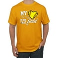 thumbnail image 1 of Wild Bobby, My Heart Is On That Tennis Field, Sports, Men Graphic Tee, Gold, Medium, 1 of 4