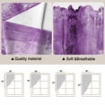 thumbnail image 3 of Purple Kitchen Window Curtains, Swag Curtains Valance for Bedroom Living Room Bathroom, Retro Oil Painting Modern Abstract Art Aesthetics Rod Pocket Window Curtain Block Drapes 2 Panels 28"x36", 3 of 9