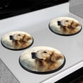 thumbnail image 2 of BaHomeck Electric Stove Burner Covers Set of 4,Round Metal Gas Stove Burner Covers 8 Inch and 10 Inch,Kitchen Decor,Golden Retriever With Soft And Gentle Light, 2 of 2