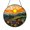 Acrylic 3.5 Inch, variant on Faux Stained Glass Mountain Range Window Suncatcher, Scenic Light Decor, Wildflower Wall Accent Gift