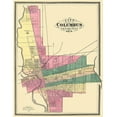 thumbnail image 2 of Bowen 26x32 Black Ornate Wood Framed with Double Matting Museum Art Print Titled - Columbus Ohio - Bowen 1872, 2 of 4