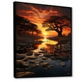 thumbnail image 2 of Designart "African Sunset Echoes" African Floater Framed Canvas Art Print, 2 of 7
