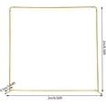thumbnail image 6 of 6.56FT x 6.56FT Gold Wedding Arches for Ceremony Square Backdrop Stand Metal Balloon Arch Stand Kit with Cloth Cover,Wedding Arch Frame for Party Banquets Decoration (Golden, Pink), 6 of 6