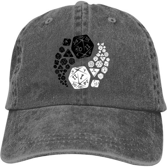 Dungeons and Dragons Yin Yang Baseball Cap Vintage Adjustable Washed Hats Cowboy Hats Denim Dad Hat for Men Women Boy Girl