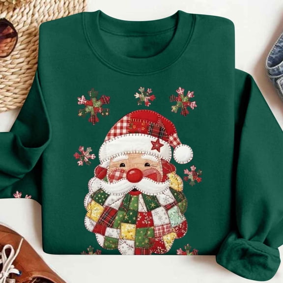 Snorda Sweatshirt for Women Graphic Christmas Sweatshirt Long Sleeve Crewneck Tops Womens Casual Loose Comfy Pullover Hoodies for Daily Wear Outdoors Looks
