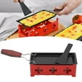 thumbnail image 2 of Portable Cheese Raclette Foldable Non Stick Raclette Rotaster Baking Pan Tray with Hob Spatula Stove Set Home Kitchen Grilling Tool, 2 of 9