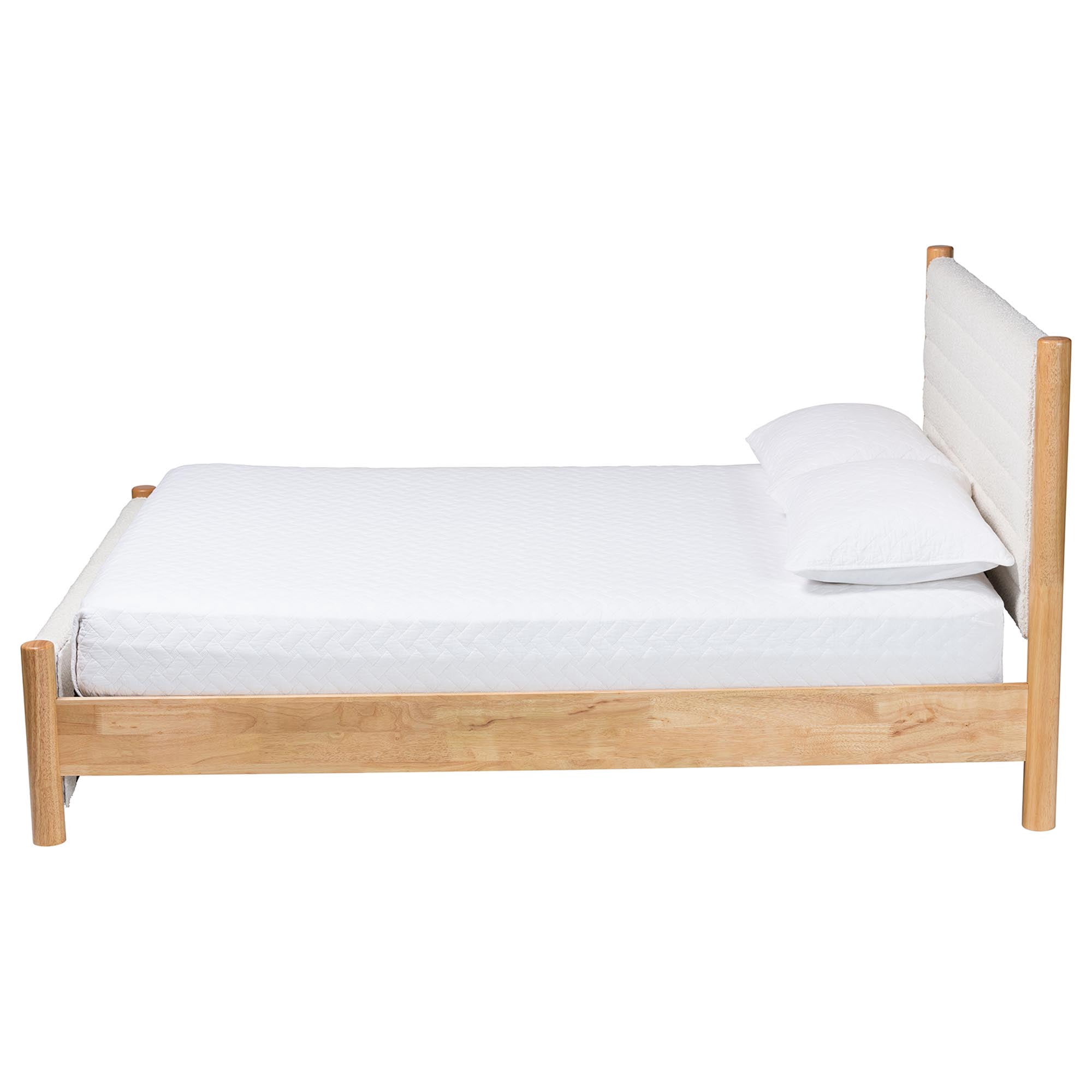 Baxton Studio Eilert Modern Platform Bed, Queen, Cream
