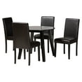 thumbnail image 2 of Baxton Studio Emine Modern Dark Brown Faux Leather and Espresso Brown Finished Wood 5-Piece Dining Set, 2 of 11