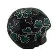 thumbnail image 3 of Small Dot Painted Wooden Decorated Sugar Skull Statue 4 Inch, 3 of 5