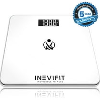 INEVIFIT BATHROOM SCALE, Highly Accurate Digital Bathroom Body Scale, Measures Weight up to 400 lbs - White