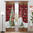 thumbnail image 2 of Goory Xmas Bedroom Blackout Window Drapes Grommet Window Drapes Thermal Insulated Window Curtain Eeylet Ring Top Room Darkening Curtain Style F W:52"xL:84", 2 of 5