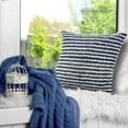 thumbnail image 6 of Ox Bay Ensign Wispy Ways Throw Pillow, Navy Blue / Cream, 20" x 20", 6 of 9