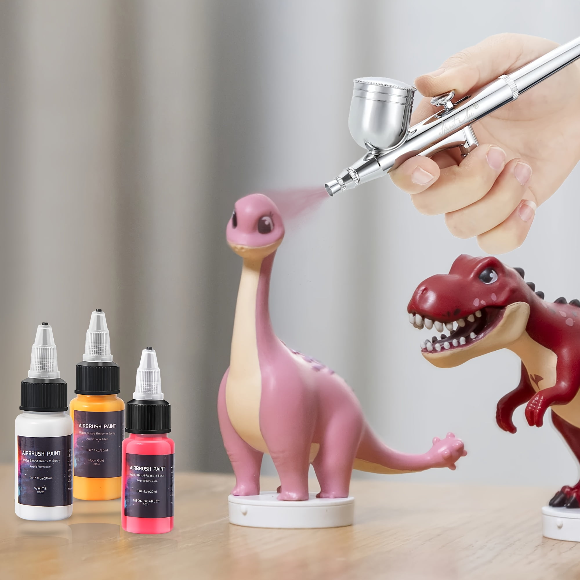 Airbrush Paint，EKOHERR 12-Color Acrylic Airbrush Paint Set