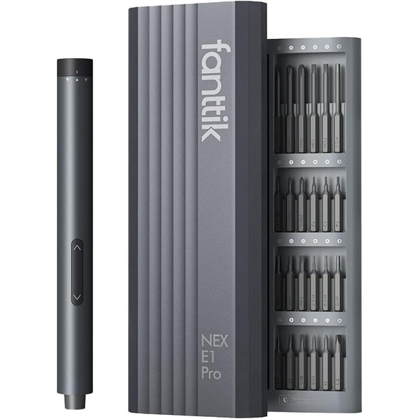 Destornillador Eléctrico Fanttik E1 Pro | Mini Precision Set 24 Puntas Magnéticas | Inalámbrico | 2 Niveles de Torque | Ideal para Laptop, Celular, Cámara y Reloj