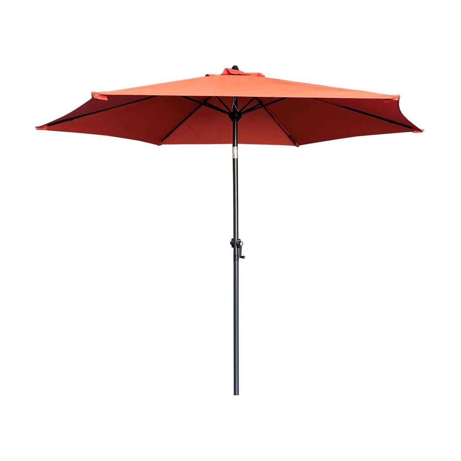 Living Accents 9 ft. Tiltable Orange Market Umbrella