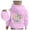 Pink, variant on FAOWME Girl Hooded Casual Loose Letter Print Sweatshirt Hoodie Pullover Tops White 5-6 Years