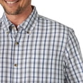 thumbnail image 3 of Wrangler Authentics Men's Short Sleeve Classic Plaid Shirt, Blue Plaid, XX-Large, 3 of 3