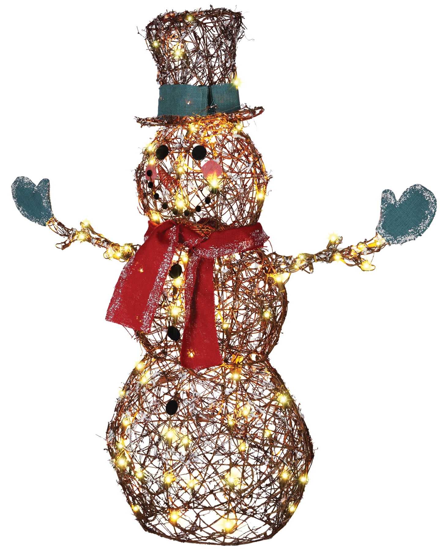 Starry Night Grapevine Snowman Christmas Lights - Walmart.com - Walmart.com