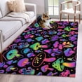 thumbnail image 2 of Rectangle Rug 4x6Ft, Abstract Colorful Mushroom on Gradient Soft Non-Slip Washable Felt Carpet Pad, Retro Botantical Area Rugs for Living Room Bedroom Kids Room, 2 of 9