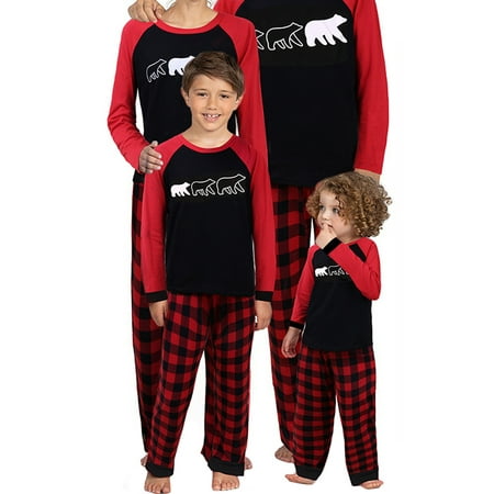 

Fanvereka Matching Family Christmas Pajamas Bear Print 2-Piece Pajama Set