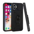 thumbnail image 5 of For iPhone SE 3 (2022) SE/8/7 ELITE Camera Push Magnetic Ring Stand Hybrid Case Cover - Black, 5 of 7