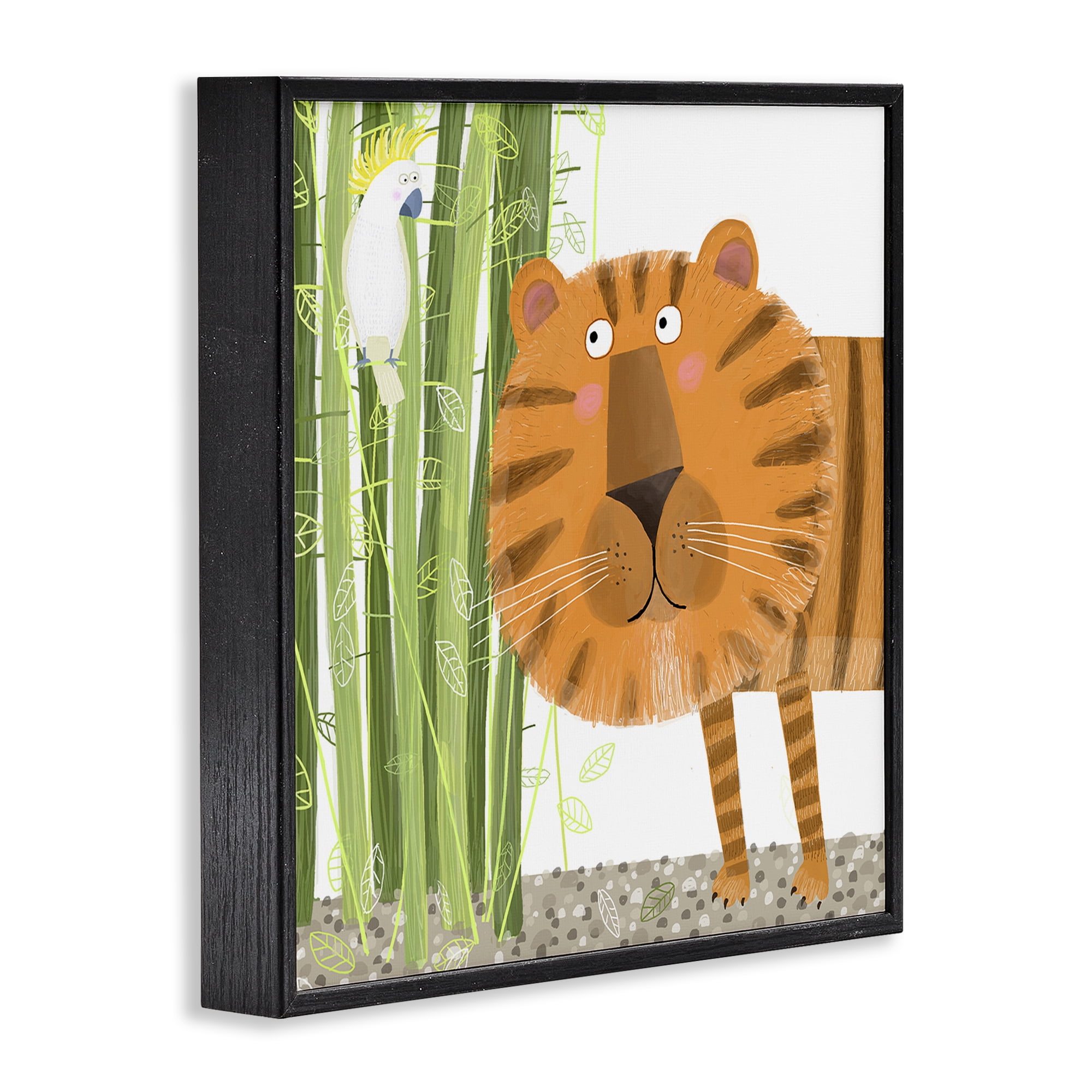 Stupell Industries Bamboo Trees & Tiger Black Framed Giclee Art, design by Carla Daly
