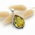 thumbnail image 2 of SATYAVIE JEWELLERY Handamade Vintage Silver Oxidized 925 Sterling Silver Lemon Quartz Pendant – Stunning Yellow Gemstone Jewelry for Women’s, 2 of 5
