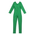 thumbnail image 5 of ranrann Kids Girls Full Length Jumpsuit Long Sleeve Ballet Dance Gymnastics Unitard Dancewear Green 5-6, 5 of 6
