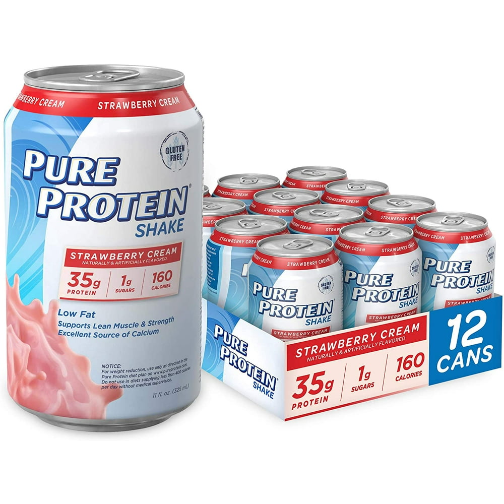 Pure Protein Strawberry Cream Protein Shake 35g Complete Protein
