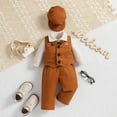 Baby Boy Outfits Long Sleeve Shirt Tops and Pants Vest Coats Hats 4Pcs