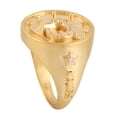 thumbnail image 3 of KIRAN FINE JEWEL CZ Diamond Zodiac Sign Ring Yellow Gold Plated 925 Sterling Silver Anniversary Women Gemstone Statement Jewelry Gift For Her, 3 of 5