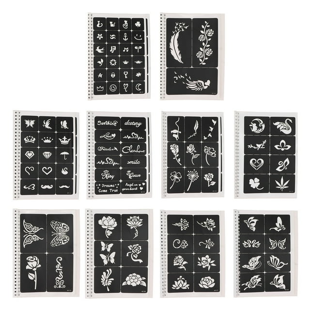 Plantillas de tatuajes ahuecadas BuyWeekMX 97 patrones PVC
