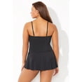 thumbnail image 3 of Swimsuits for All Women's Ruched Skirted Bandeau Swimdress, 3 of 6