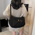 thumbnail image 5 of HUISZJ Women Corduroy Shoulder Bag, Multi Pocket Handbag, Top Handle Crossbody Bag for Work Travel Outdoor (Black), 5 of 7