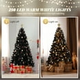 thumbnail image 5 of Ktaxon Black Christmas Tree 6ft Artificial Xmas Tree with 250 LEDs,Indoor Holidays Decoration,8 Modes, 5 of 9