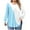 Light Blue, variant on Women Fall and Winter Blouse,Women Casual Tops,Bixock Women Fall and Winter Blouse Women Casual Tops Color Block Solid Color Plus Size Long Sleeve Tee