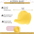 thumbnail image 4 of Acorn Baby Silicone Sippy Cup Lids - 1pc Yellow Spill Resistant Sippy Cup Cover, 4 of 7