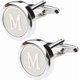thumbnail image 1 of Mens Classic Stainless Steel Initial Cufflinks 26 Alphabet Initial Letter Cufflinks Business Wedding Shirts A-Z, 1 of 4