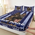 thumbnail image 3 of Homewish Animal Dog Twin Sheet Sets 3pcs for Teens Men Adults Boys,USA Flag Twin Fitted Sheet Microfiber,Geometric Stars Stripes Breathable Flat Sheet,Super Cozy Room Decor, 3 of 7