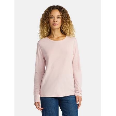 Time and Tru Women’s Thermal Tee with Long Sleeves, Size XS-XXXL