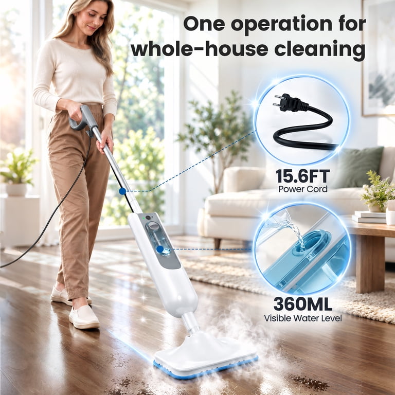 YOMA 6-in-1 Steam Mop with Multiple Accessories photo 7